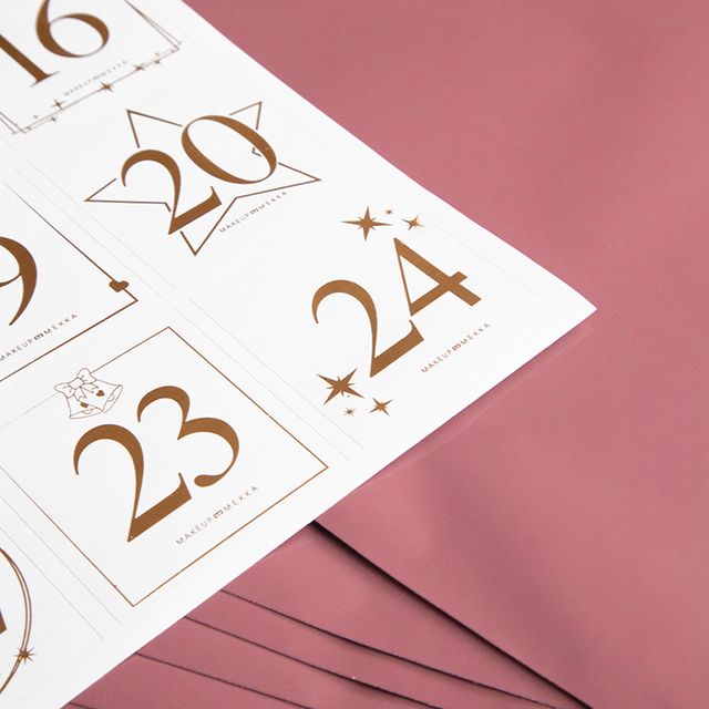 Kalenderposer og klistremerker - 24 stk